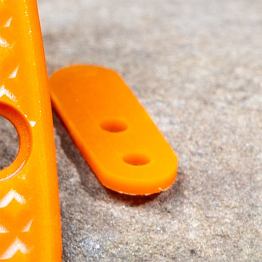 Hinderer XM - 18 3.5" Scale - Orange Paper Micarta Pistol Milling w/ Filler - Flaming Gorilla