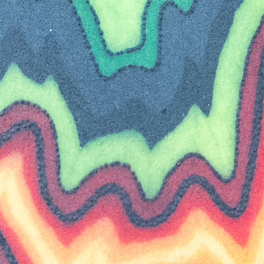 Demko AD20.5 Small Pivot Scales - Contoured Green and Flame Zig Zag Micarta