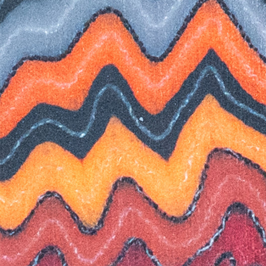 Spyderco Para 3 Scales - Contoured Black and Blaze ZigZag Micarta