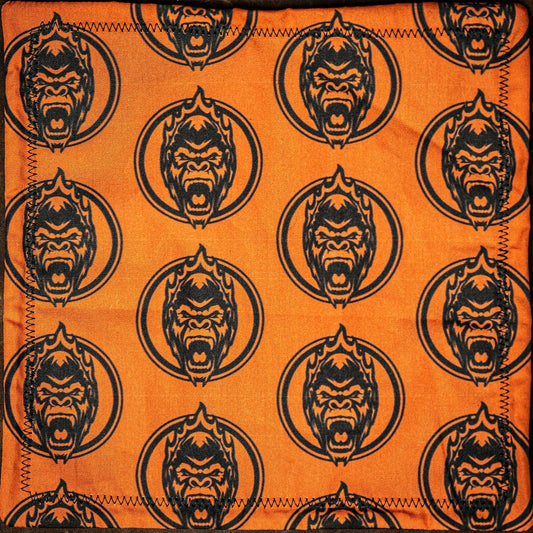 Hank - Flaming Gorilla/Black Microfiber - 7in x 7in - Flaming Gorilla