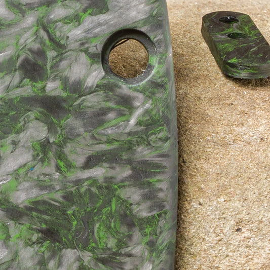 Hinderer XM-18 Scale - Fatcarbon Dark Matter Green - Flaming Gorilla