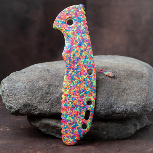 Hinderer XM-24 Scale - Skurfetti Glow w / filler - Flaming Gorilla